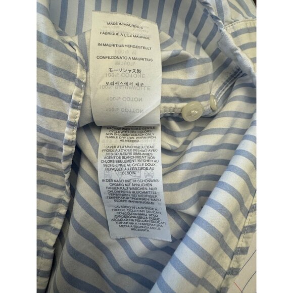 J.Crew Mens Shirt XL Classic Blue White Striped Long Sleeve Button-Down - Picture 5 of 8
